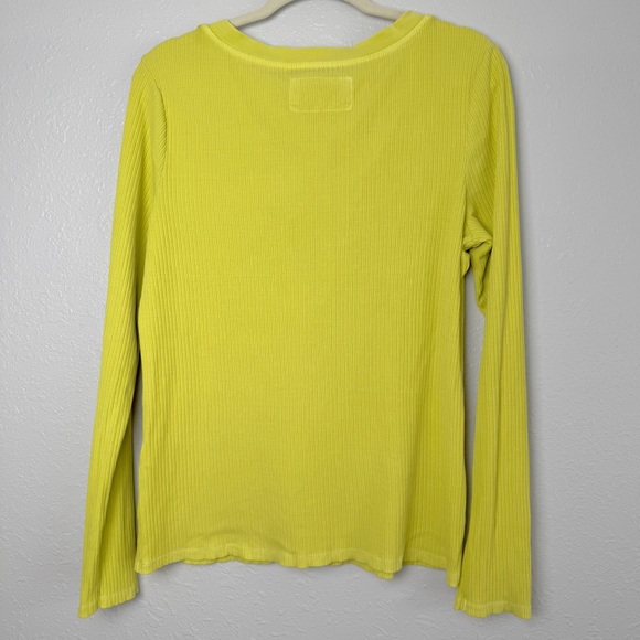 Anthropologie Pilcro green Evanna spliced ribbed long sleeve shirt XL - Picture 6 of 10